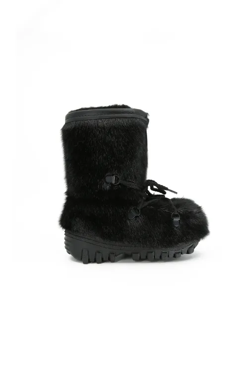 Black Seal fur baby boots - Blizzard | Babies | BILODEAU Canada