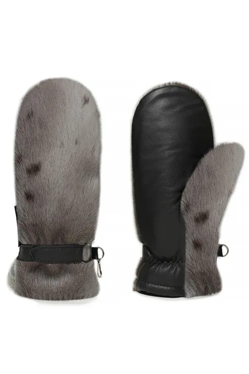 Natural Seal fur mittens - Short | Fur mittens - Short Mittens | BILODEAU Canada