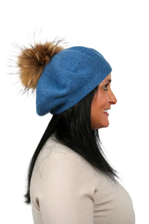 Wool Beret with pompom | Tuques | BILODEAU Canada