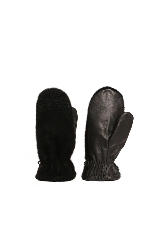 Black Seal fur children mittens - Urban | Gloves and mittens - Urban | BILODEAU Canada