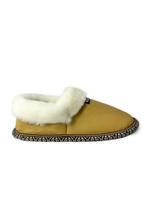 Deerskin leather and Sheep wool - Slippers | Slippers and mules | BILODEAU Canada