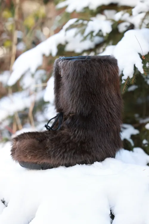 Black-dyed Fox Head | Fur scraps | BILODEAU Canada