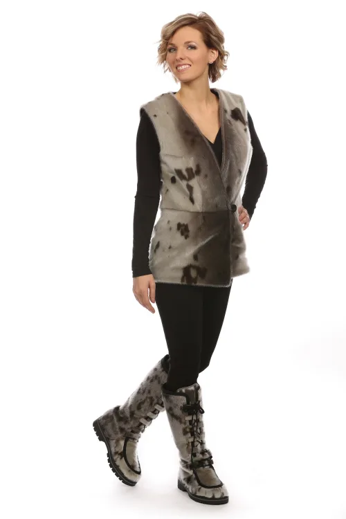 VEST WOMEN NATURAL SEAL | Women winter coats - Fur coats | BILODEAU Canada