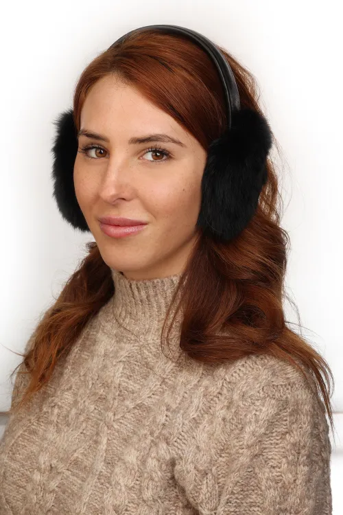 Black Rabbit fur - Earmuffs | Fashion | BILODEAU Canada