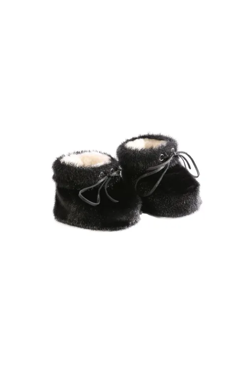 Black Seal fur baby slipper | Babies | BILODEAU Canada