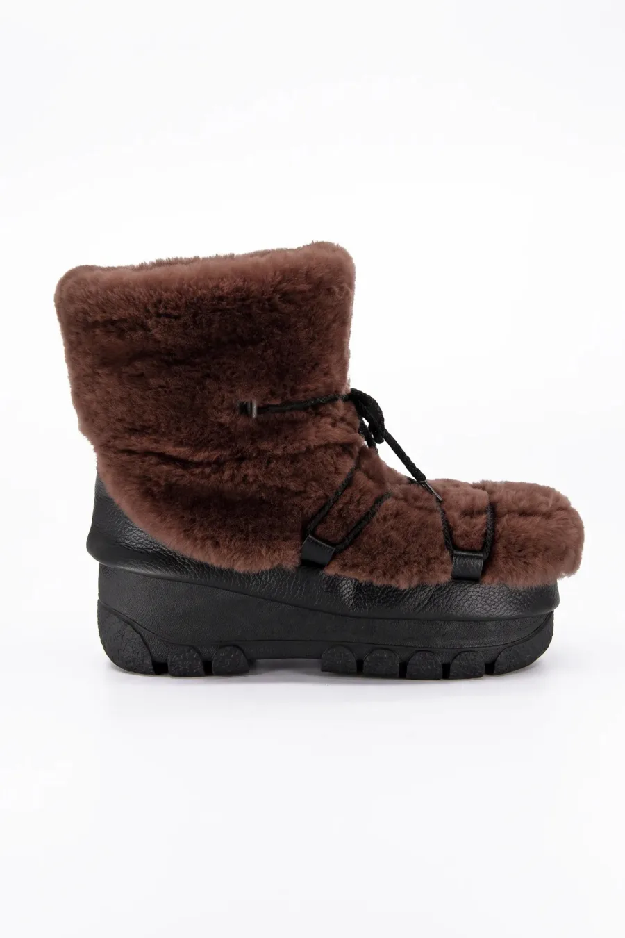 Bottes blizzard courtes mouton brune