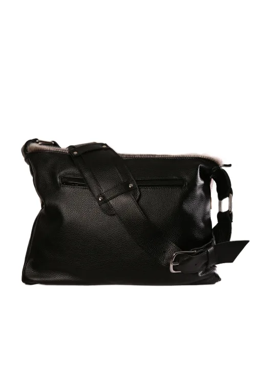 Pascal travel bag leather and natural Seal | Bags - Fur handbags | BILODEAU Canada