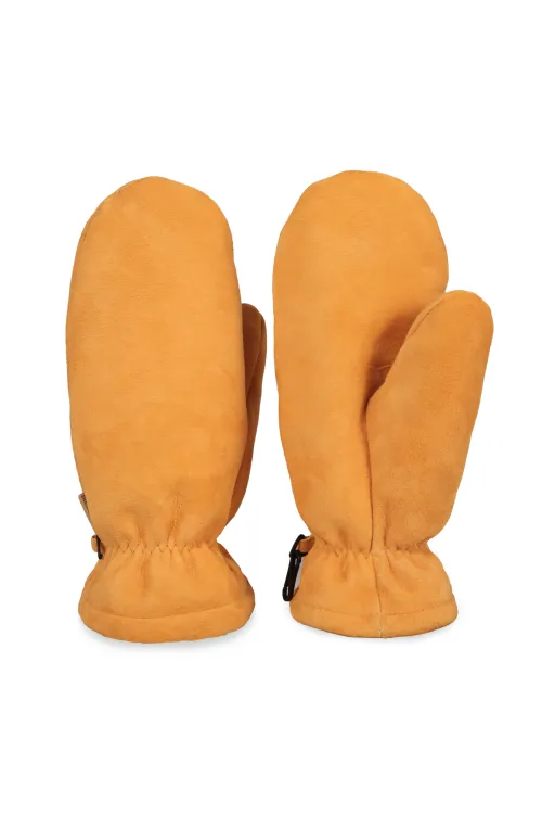 Deerskin suede mittens - Short | Fur mittens - Short Mittens | BILODEAU Canada