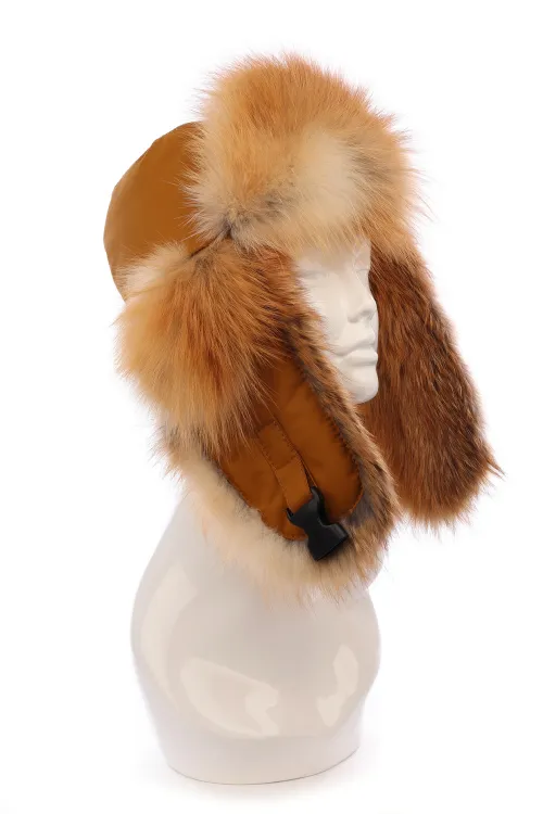 Chapeau en fourrure de Renard Roux pour enfant - Aviateur | Chapeaux | BILODEAU Canada