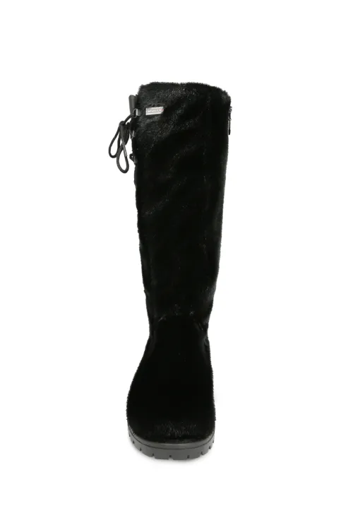 Bottes en fourrure de Loup Marin noir - Margot | Bottes d'hiver - Bottes urbaines | BILODEAU Canada