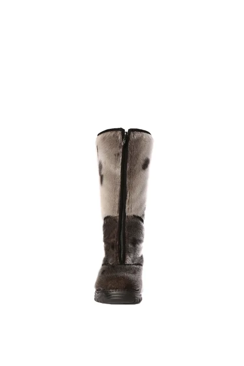 Bottes en fourrure de Loup Marin naturel - Semelle traction - Kiona | Bottes d'hiver - Bottes urbaines | BILODEAU Canada
