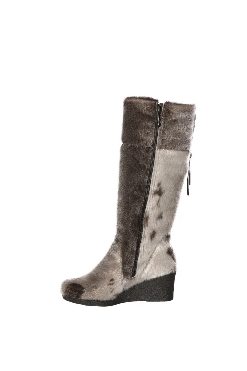 Bottes en fourrure de Loup Marin naturel - Noueva | Bottes d'hiver - Bottes urbaines | BILODEAU Canada