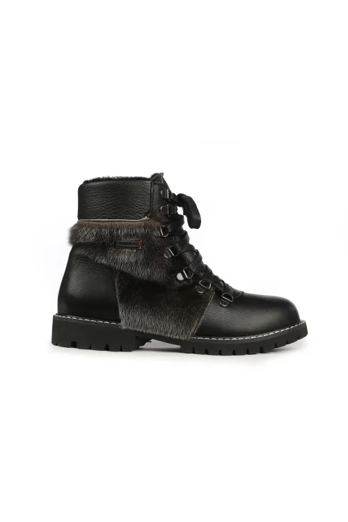 Bottes en fourrure de Loup Marin naturel - Avril | Bottes d'hiver - Bottes urbaines | BILODEAU Canada
