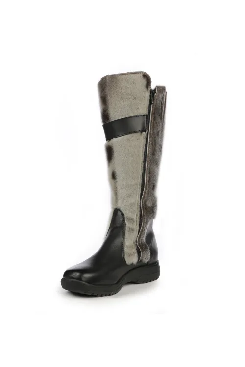 Bottes en fourrure de Loup Marin naturel - Aly | Bottes d'hiver - Bottes urbaines | BILODEAU Canada