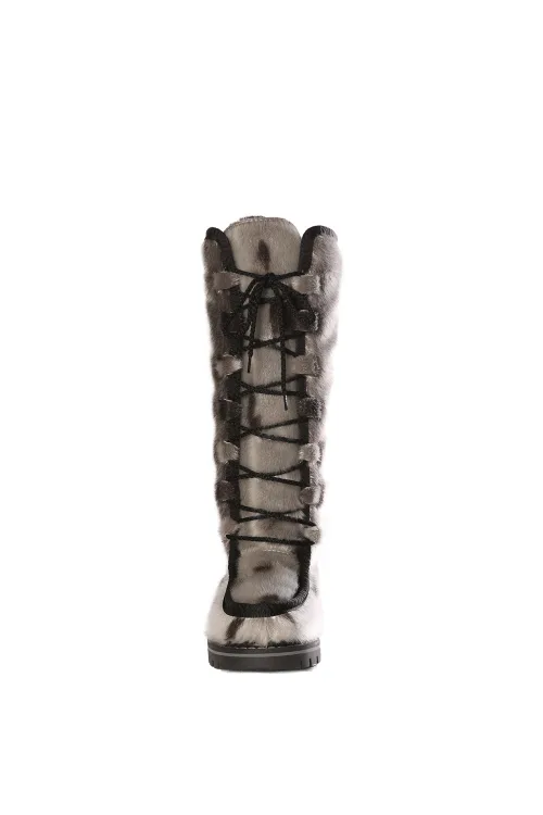 Bottes en fourrure de Loup Marin naturel - Clara | Bottes d'hiver - Bottes urbaines | BILODEAU Canada