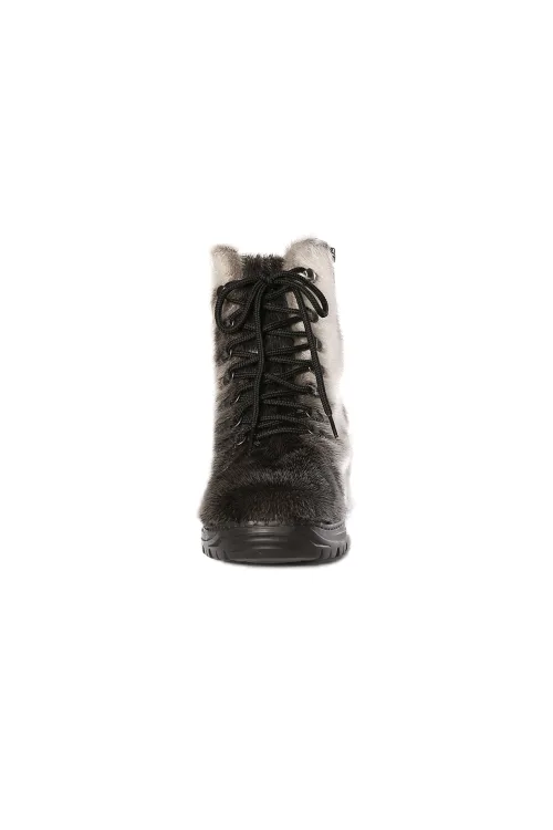 Bottes en fourrure de Loup Marin naturel - David | Bottes d'hiver - Bottes urbaines | BILODEAU Canada