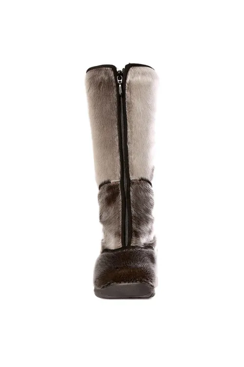 Bottes en fourrure de Loup Marin naturel - Kiona | Bottes d'hiver - Bottes urbaines | BILODEAU Canada